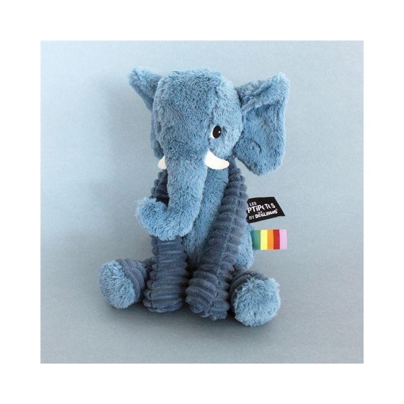 The deglingos - les ptipotos - dimoitou the elephant - soft toy 30 cm 